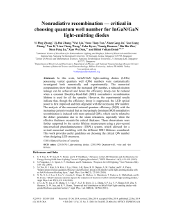 Nonradiative recombination &mdash; critical in choosing