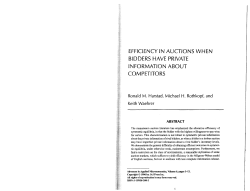 EFFICIENCY IN AUCTIONS WHEN