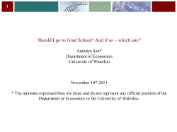 Should I go to Graduate School? - Economics