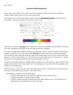 Bio A &ndash; Energy The Science of Light Energy and Color Energy