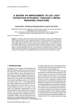a review on improvement of led light extraction efficiency through a