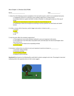 Alice Chapter 1-5 Review SOLUTIONS