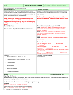 Animal Survival - Utah Spanish Dual Immersion