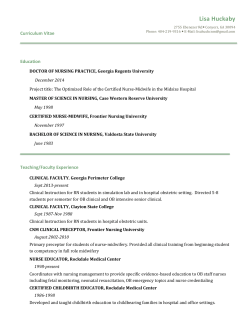 1105-CV Lisa Huckaby  - Frontier Nursing University