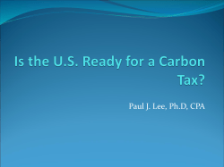 Is the U.S. Ready for a Carbon Tax?
