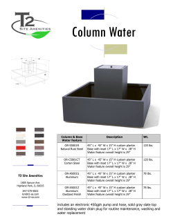 Column Water - T2 Site Amenities