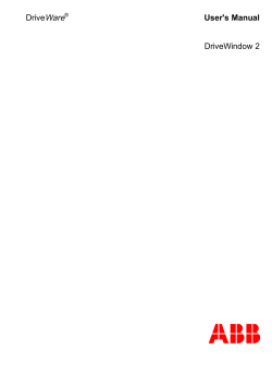 DriveWindow 2 User Manual