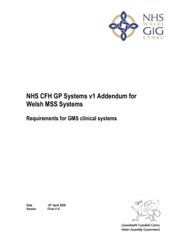 MSS v2.0 - Health in Wales