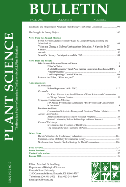 bulletin - Botanical Society of America