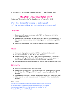 Feb/Mar 2015 - St John`s | The United Reformed Church in Northwood