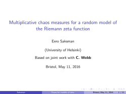 Multiplicative chaos measures for a random model of the Riemann