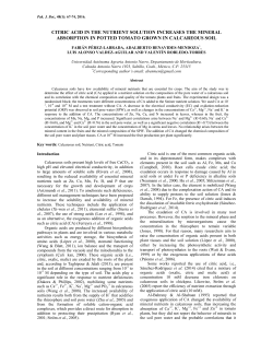 citric acid in the nutrient solution increases the mineral absorption in