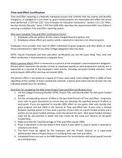 Time and Effort Certification