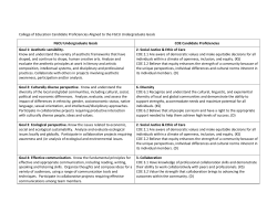 Candidate Proficiencies Aligned to University Goals and Outcomes