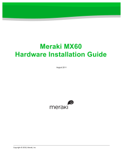 Meraki MX60 Installation Guide_8.19.11