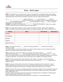 usbc adult league rules