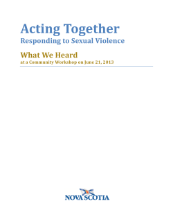 Acting Together - Government of Nova Scotia