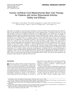 Human Umbilical Cord Mesenchymal Stem Cell Therapy for Patients