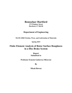Figure 14: Meshing of the Brake Pad and Rotor