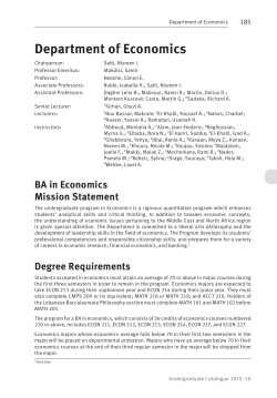 Department of Economics