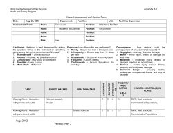 Facilities Supervisors - Christ the Redeemer Catholic Schools