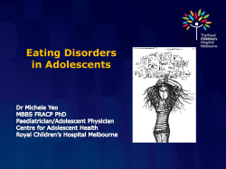Eating Disorders in Adolescents