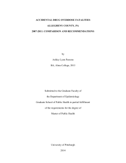 Accidental drug overdose fatalities Allegheny County, PA 2007