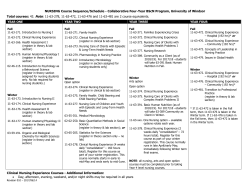 NURSING - Collaborative Four-Year BScN Program