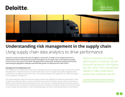 Understanding risk management in the supply chain Using