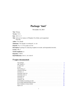 Package `tnet`