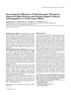 Increasing the efficiency of photodynamic therapy by improved light