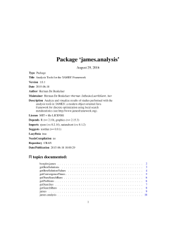 Package `james.analysis`