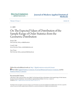 On The Expected Values of Distribution of the Sample Range of