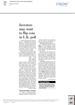 Investors may want to flip coin in UK poll