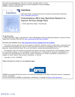 Embotelladoras ARCA Uses Operations Research to Improve