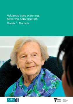 Advance care planning: have the conversation