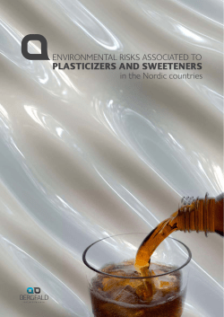 Environmental risks associated to plasticizers and sweeteners in the
