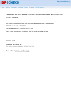 Development and test of resistive superconducting fault current limiter