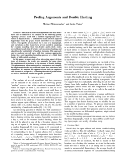 Peeling Arguments and Double Hashing