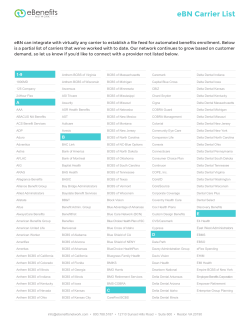 eBN Carrier List - eBenefits Network