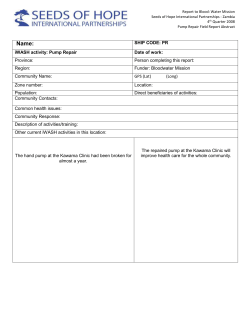 Revised Pump Repair Template