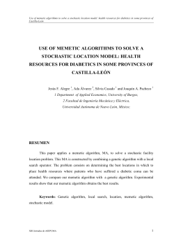 use of memetic algorithms to solve a stochastic location model