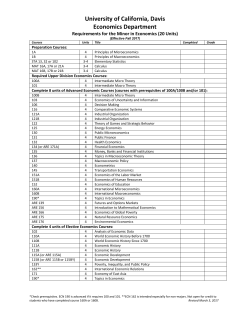 University of California, Davis Economics - uc