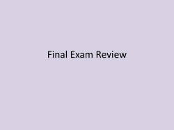 Final Exam Review - Burnet Middle School