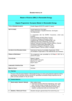 European Master in Renewable Energy