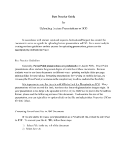 Best Practice Guide for Uploading Lecture Presentations to ECO