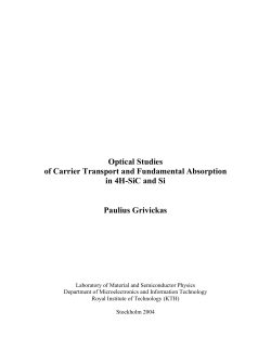 Optical Studies of Carrier Transport and Fundamental