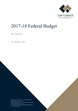 Law Council of Australia submission - 2017-18 Pre