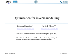 Optimization for inverse modelling