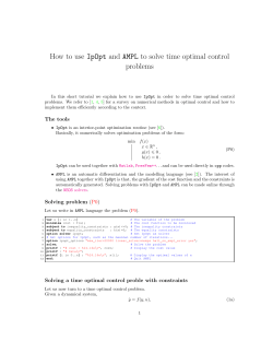 How to use IpOpt and AMPL to solve time optimal control